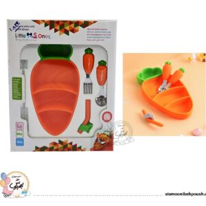 ست ظرف غذا خوری کودک مدل هویج مجموعه ۵ عددی کد 303