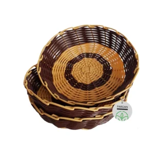 سبد سبزی حصیربافی پریجان مدل P-002 بسته 3 عددی کد b051