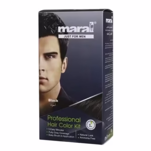 کیت رنگ موی مردانه مارال مدل BLACK حجم 100 میلی لیتر رنگ مشکی بسته دوعددی کد b292