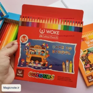 مداد رنگی 24 رنگ برند woke کد 3922