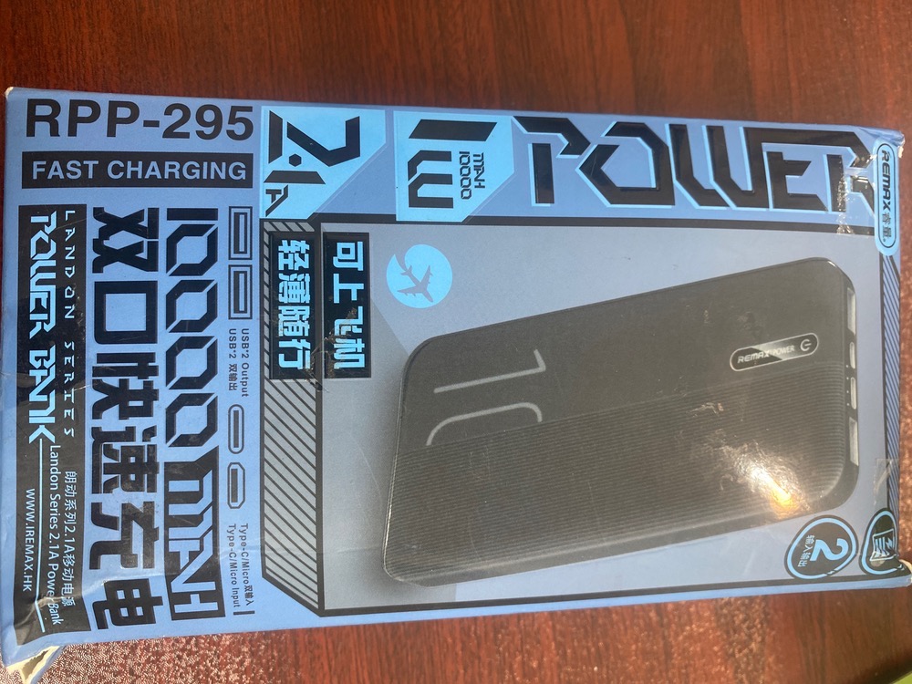 پاوربانک ریمکس مدل RPP-296، ظرفیت 20000 میلیآمپرکد B5917