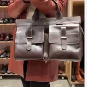 کیف زنانه تمام چرم طبیعی طرح نوشاچرم گواشیر کد B6401