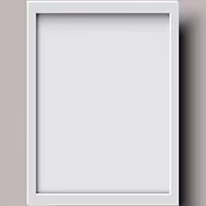 قاب عکس دورسفید سایز17 در 22 با شیشه کدB7687