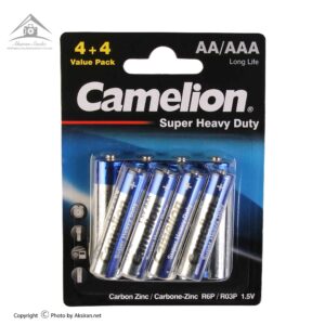 باتری قلمی و نیم قلمی کملیون مدل Super Heavy Duty بسته 8 عددی کد B7917