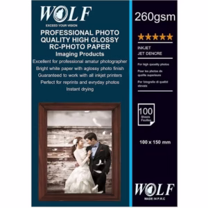 کاغذ چاپ عکس فوتوگلاسه ولف  سایز 10×15 سانتی متر بسته 200 عددی کد B7972