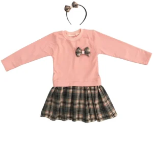 ست تل مو و پیراهن دخترانه 3تا4 سال کد B8161