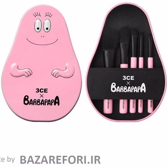 براش آرایشی طرح بارباپاپا مجموعه 5 عددی کد B8319