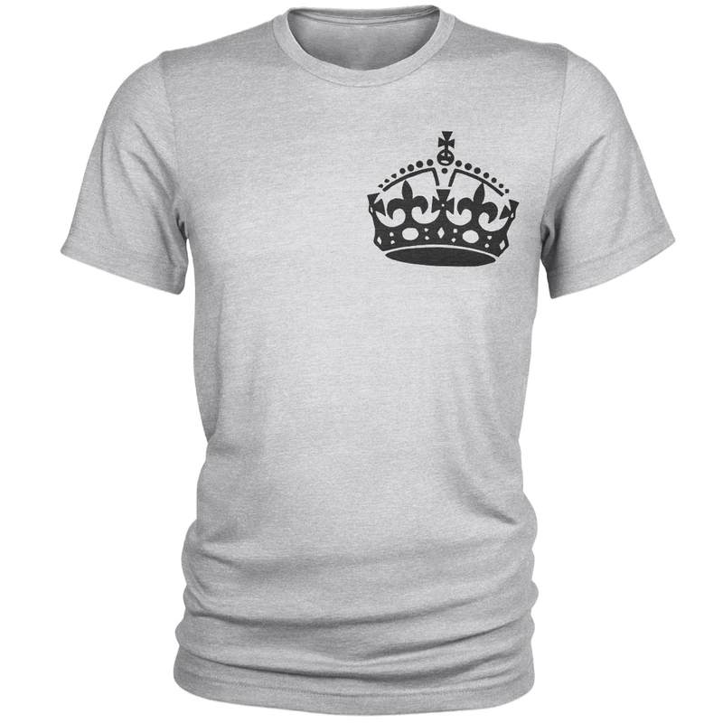 تیشرت مردانه طرح تاج سایز XL سفید کد B8625