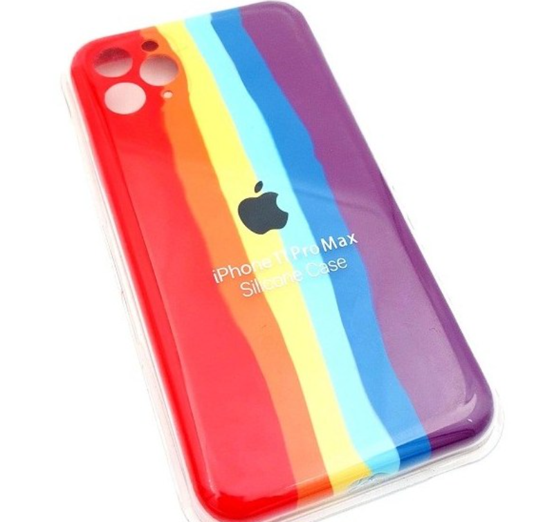 قاب گوشی iPhone 11 Pro Max آیفون سیلیکونی اورجینال رنگین کمانی پاک کنی کد B8626
