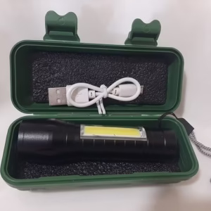 چراغ قوه شارژی پلیسی کوچک ضد باران سه حالته نور کد B11643