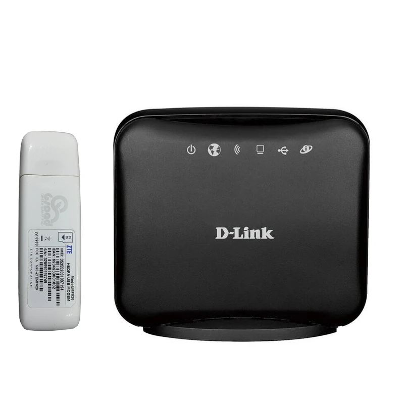 مودم 3G زد تی ای مدل MF 626 به همراه روتر دی لینک کد B12025