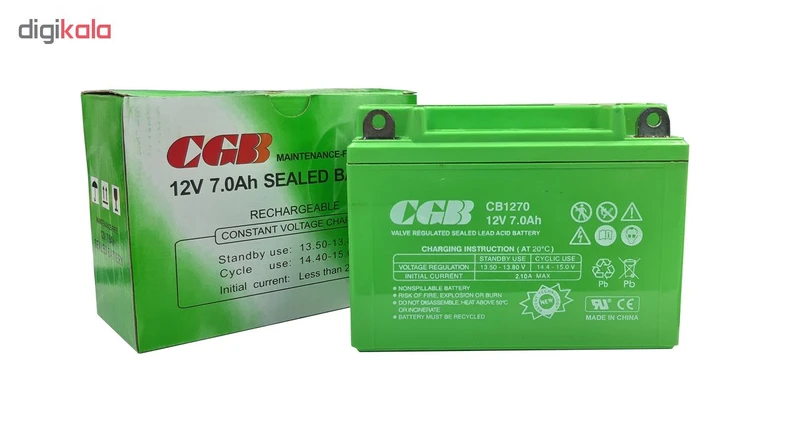 باتری یو پی اس 12 ولت 7.0 آمپر ساعت سی جی بی مدل CB1270 کد B12037