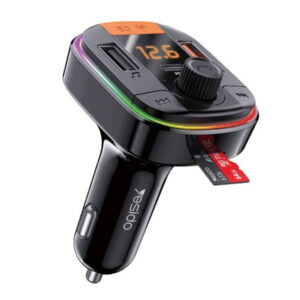 شارژر فندکی و اف ام پلیر یسیدو مدل YESIDO Y45 FM Transmitter Car Charger  کد B12720