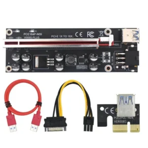 رایزر کارت گرافیک تبدیل PCI EXPRESS X1 به X16 مدل 8 خازن 009s plus کد B12877
