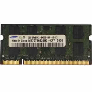 رم لپ تاپ DDR2 تک کاناله 800 مگاهرتز CL6 سامسونگ مدل M470T5663EH3-CF7 ظرفیت 2 گیگابایت کد B13005