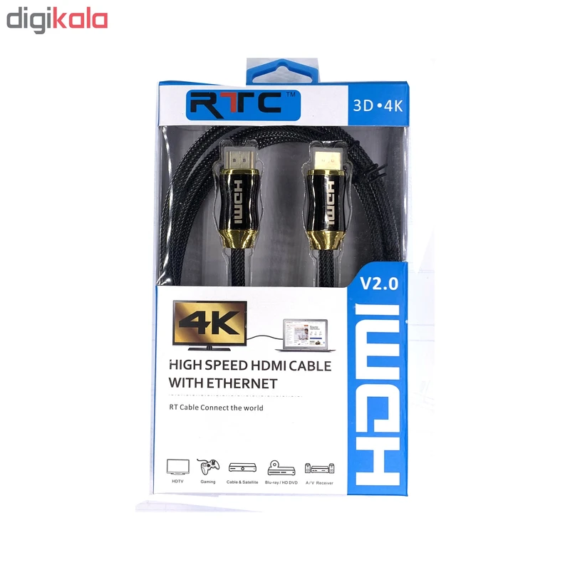 کابل HDMI آر تی سی مدل HG-2019 طول 2 متر کد B15367
