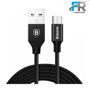 کابل تبدیل USB به microUSB باسئوس مدل Yiven رنگ مشکی کد B17735