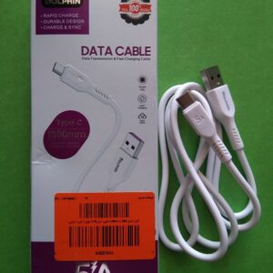 کابل تبدیل USB به USB-c دلفین مدل D-70 طول 1 متر رنگ سفید کدB17795