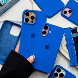 قاب سیلیکونی آیفون Iphone 14 رنگ آبی کاربنی کد B17983