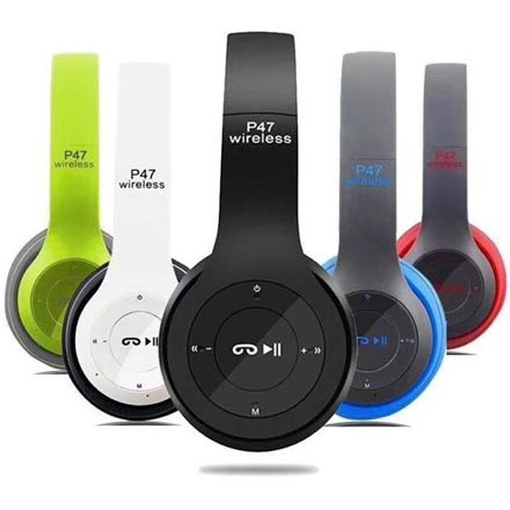 هدفون بلوتوثی مدل P47 Wireless رنگ آبی کد B18456