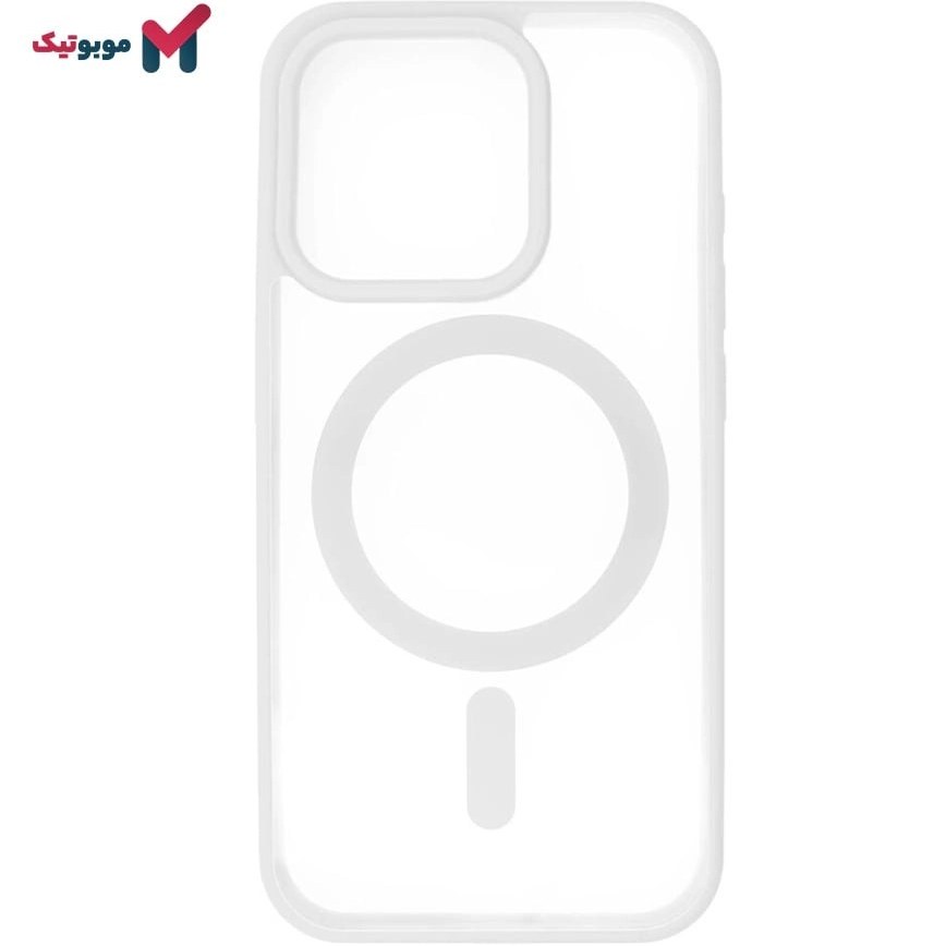 قاب مگ سیف شفاف دور سفید گوشی اپل iPhone 12 Pro MAX کد B18603