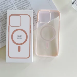 کاور مدل مگ سیف مناسب برای گوشی موبایل اپل iphone 13 رنگ صورتی کد B18719