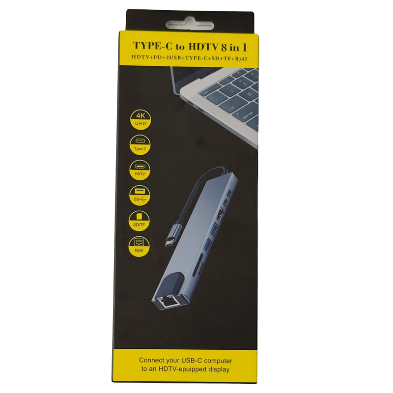 هاب 8 پورت USB-C مدل HDTV-ADAPTER کد B18179