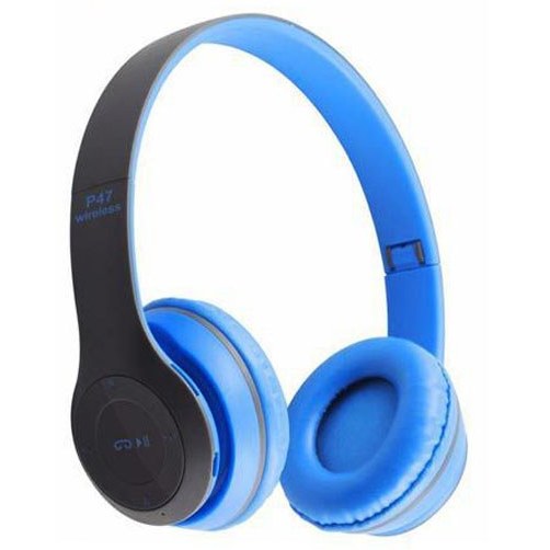 هدفون بلوتوثی مدل P47 Wireless رنگ آبی کد B18456