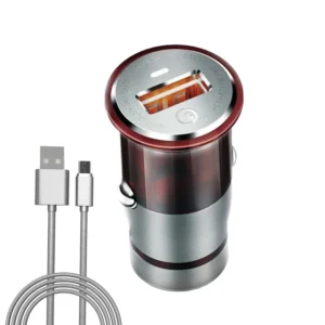 شارژر فندکی کلومن مدل KC-705 به همراه کابل تبدیل microUSB کد B20133