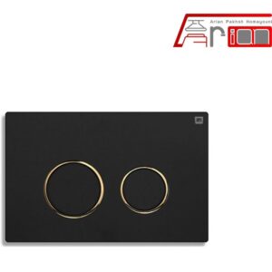 کلید تخلیه ایران گرد مشکی مات با رینگ طلایی کد 17 کد B20810