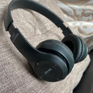 هدفون بلوتوثی مدل P47 EDR بدون قابلیت نویز کنسلینگ، درگاه USB Type-C، دارای شیار کارت حافظه، مقاومت در برابر رطوبت و عرق کد B19827