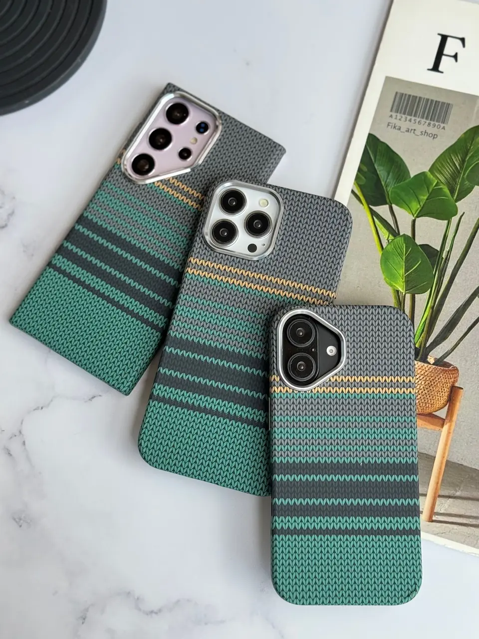 قاب Green Carbon Vintage با مگ سیف مناسب گوشی سامسونگ - Galaxy S24 Ultra / سبز کد B48