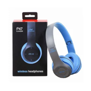 هدفون بلوتوثی مدل P47 EDR بدون قابلیت نویز کنسلینگ، درگاه USB Type-C، دارای شیار کارت حافظه، مقاومت در برابر رطوبت و عرق کد B20954