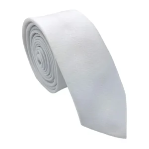 کراوات ساتن ساده هکس ایران مدل KS-WITE کد B21115