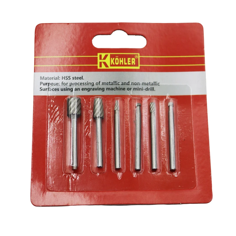فرز چوب ساب الماسه کوهلر مدل شیار باز مدل YP-3.17MM-4CM مجموعه 6 عددی کد B21187