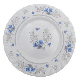 زیردستی میوه خوری(پیش دستی ) بسته 6 عددی طرح رومانتیک گل آبی کد B21286