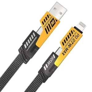 کابل تبدیل USB/USB-C به لایتنینگ/USB-C اچ تی ام مدل 4in1 طول 1.2 متر کدB21743