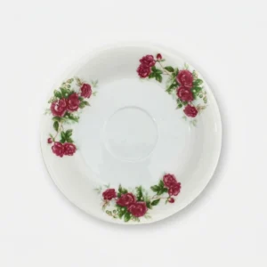 نعلبکی مدل گل سرخی نوستالژی بسته 6 عددی کد B21752