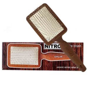 برس مو نیترو NITRO مدل paddle brush طرح چوبی کد b137